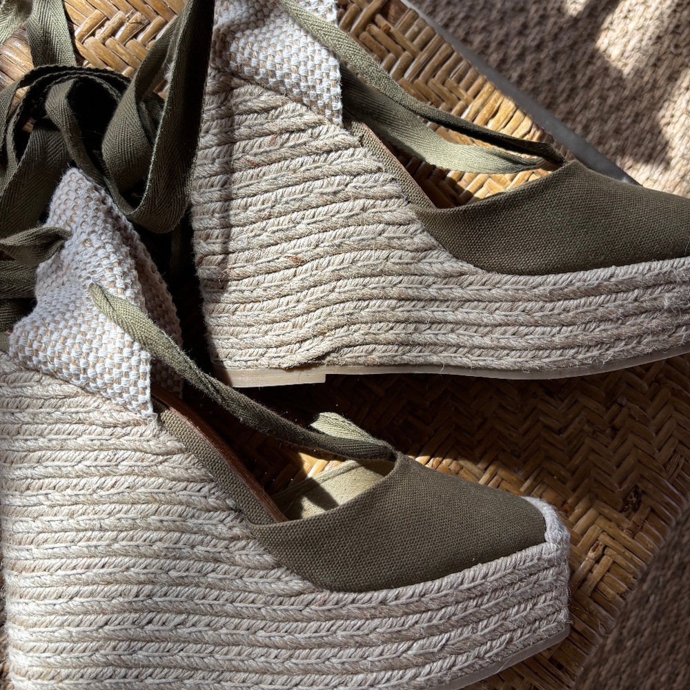 Ralph Lauren wedge platform espadrilles